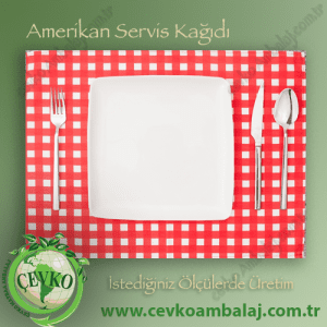 Amerikan Servis Kağıdı Çevko matbaa Ambalaj
