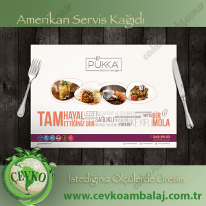 Amerikan Servis Kağıdı Çevko matbaa Ambalaj