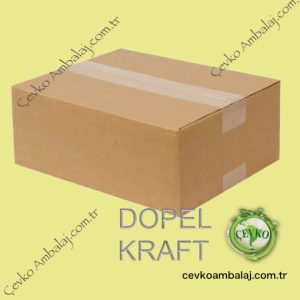 %100 saf elyaf Kraft Dopel koli. Çift oluklu, ağır yük taşıma ve nem dayanımı yüksek ambalaj kutusu.