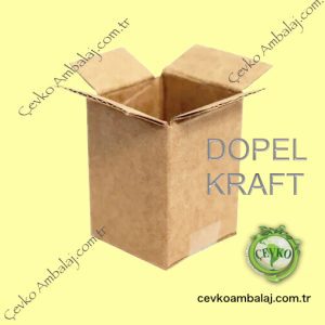 %100 saf elyaf Kraft Dopel koli. Çift oluklu, ağır yük taşıma ve nem dayanımı yüksek ambalaj kutusu.