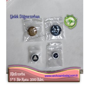 Delikli kilitli yedek düğme torbası şeffaf polietilen ziplock poşet - Cevko Ambalaj