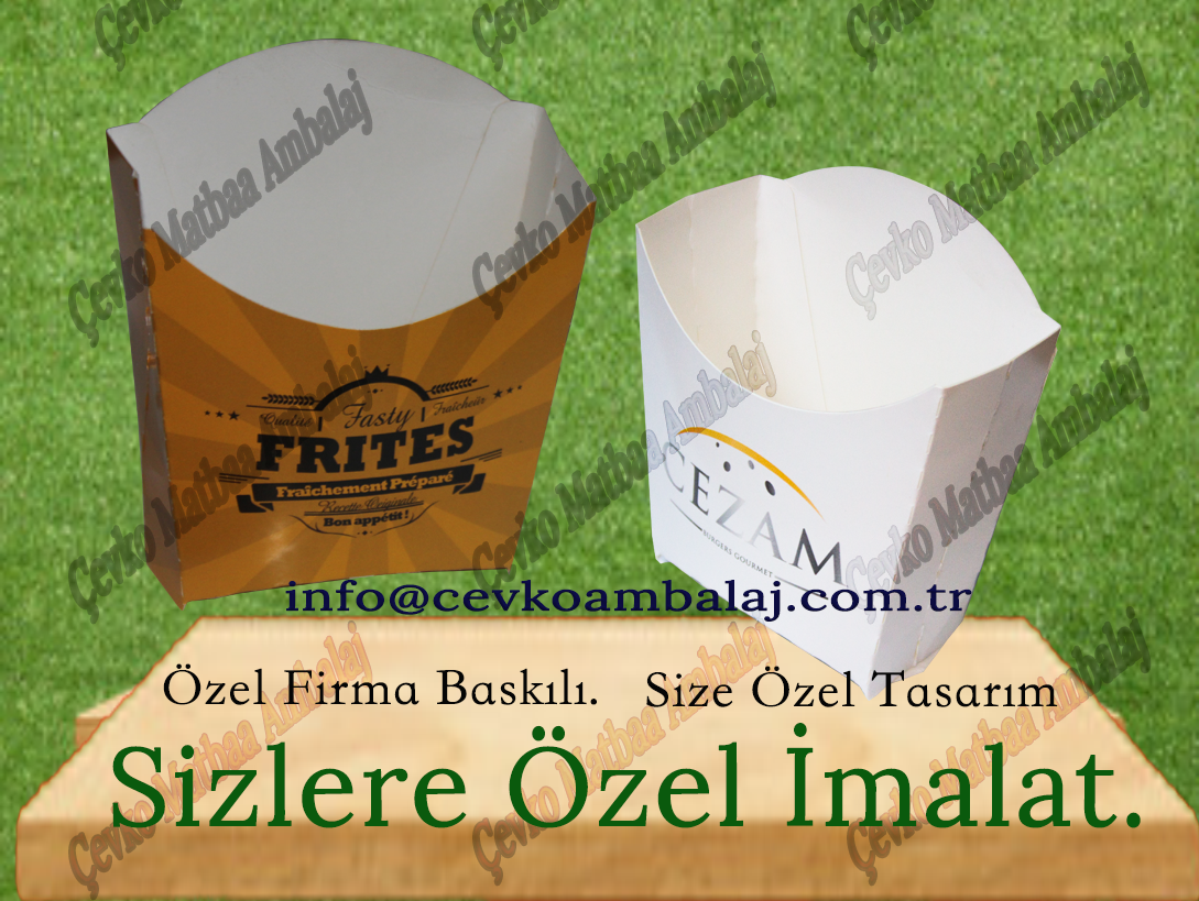 Patates cips külahı kutular çevko matbaa ambalaj