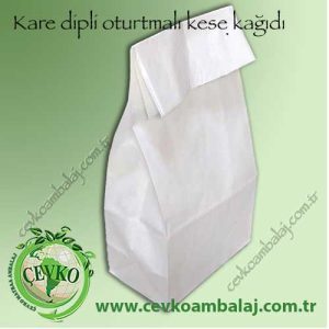 Kare dipli oturtmalı kese kağıdı çevko matbaa ambalaj