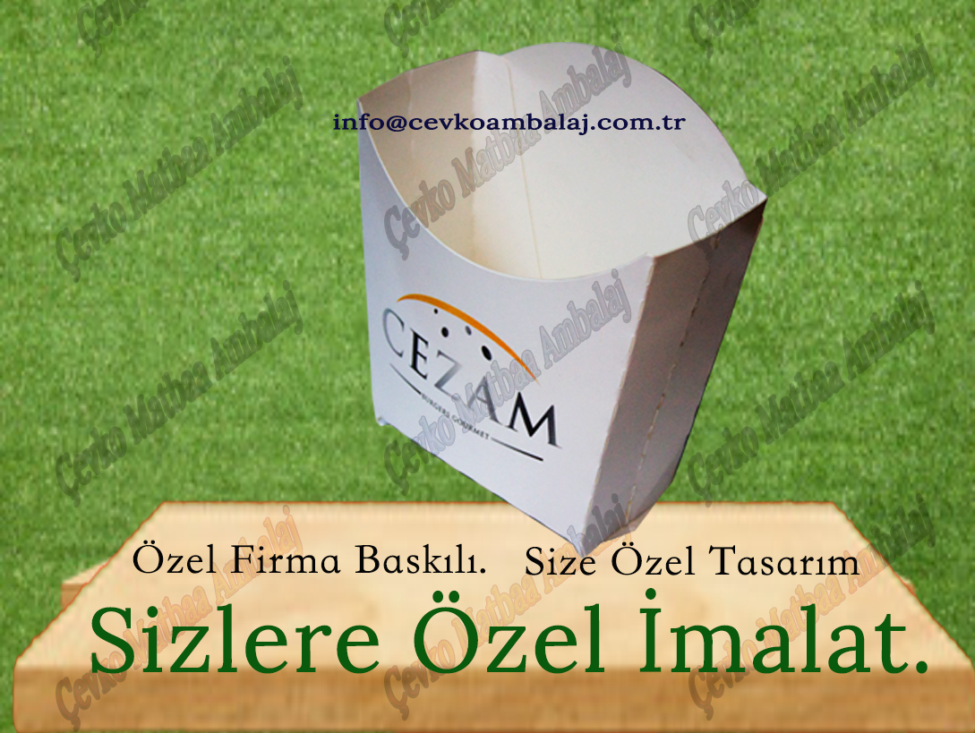 Patates cips külahı kutular çevko matbaa ambalaj