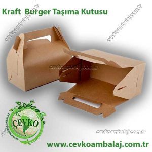Kraft Burger Taşıma Kutusu çevko ambalaj