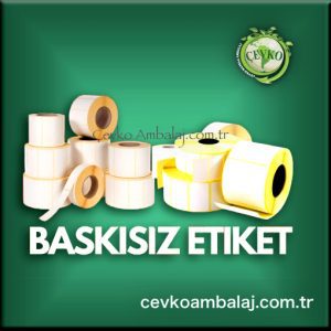 Baskısız Termal Etiketler: Kendi ihtiyaçlarınıza göre yazdırabileceğiniz, esnek ve dayanıklı malzemeden üretilmiş baskısız etiketler.