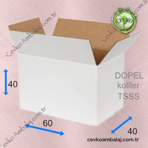 %100 saf elyaf Kraft Beyaz Dopel koli. Çift oluklu, ağır yük taşıma ve nem dayanımı yüksek ambalaj kutusu.