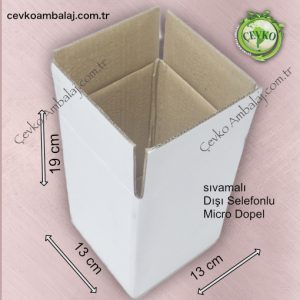 Mikro dopel sıvamalı, parlak selefon kaplamalı, özel baskılı premium ürün kutusu.