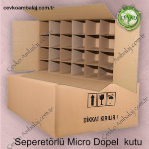 Ürün koruyucu iç bölmeli mukavva seperatörlü koli ve özel kesim ambalaj çözümü.