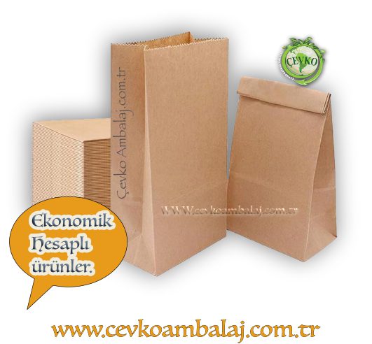 Sapsız kraft çanta dip körüklü kese kağıdı doğa dostu - Cevko Ambalaj