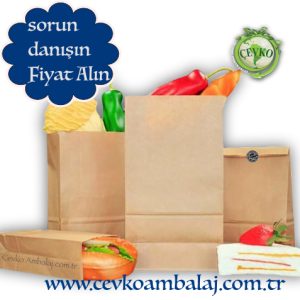 Sapsız kraft çanta dip körüklü kese kağıdı doğa dostu - Cevko Ambalaj