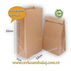 Sapsız kraft çanta dip körüklü kese kağıdı doğa dostu - Cevko Ambalaj