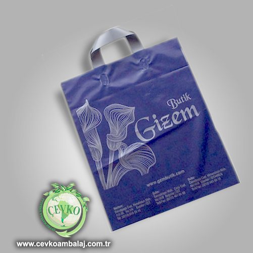 Tekstil ve butik mağazaları için şık tasarımlı yumuşak kulplu poşet modelleri