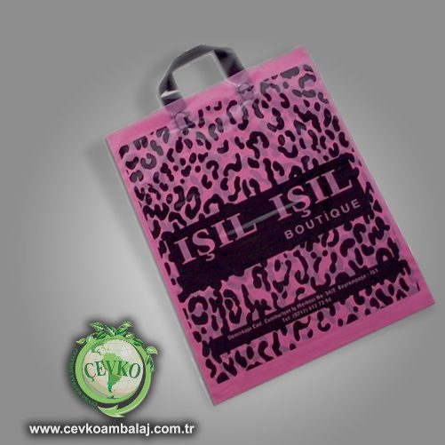 Tekstil ve butik mağazaları için şık tasarımlı yumuşak kulplu poşet modelleri