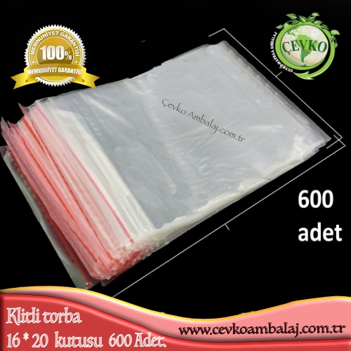 16 * 20 cm polietilen kilitli torba şeffaf ziplock poşet - Cevko Ambalaj sen